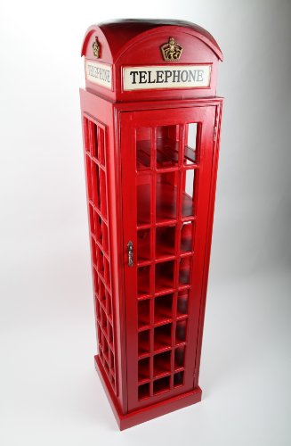 point home Weinregal Getränkeregal Flaschenregal Weinschrank 'Telefonzelle' im Retrolook Rot 171cm point home Weinregal Getränkeregal Flaschenregal Weinschrank 'Telefonzelle' im Retrolook Rot 171cm von point home