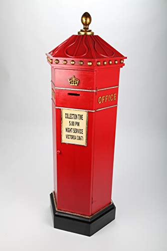 point home Weinschrank, Getränkeregal Briefkasten, Retro, rot, 123cm von point home
