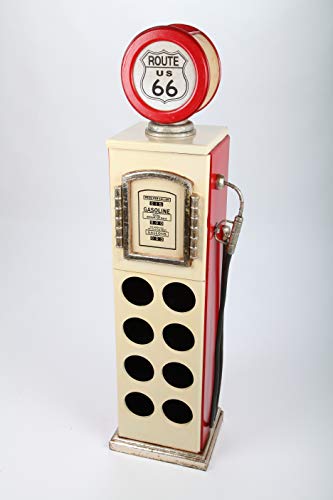 point home Weinschrank, Getränkeregal Zapfsäule mit Licht, weiß/rot, 109cm von point home