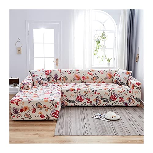 Sofa Überwürfe Sofahusse L Form,für Klassische und ecksofas,l-&u-Form Schonbezug Ecksofa Rechts Links 1pcs Sofa Sofabezug Abdeckung Antirutsch Stoffbezug (Color : #17, Size : 190-230cm/75-90in) von poiuyt