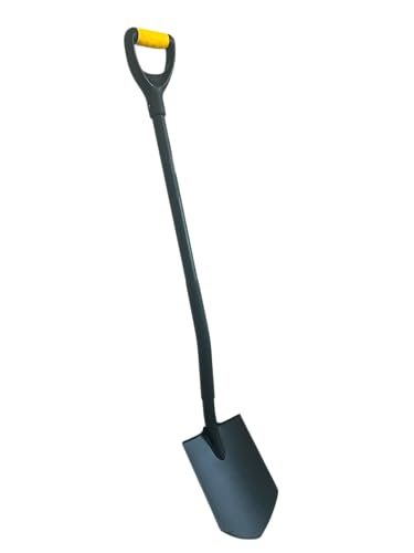Spitzspaten Gärtnerspaten mit Spitze Spaten mit Metallstiel und Gummi D-Griff 123cm M382 von pokm toolsmarket