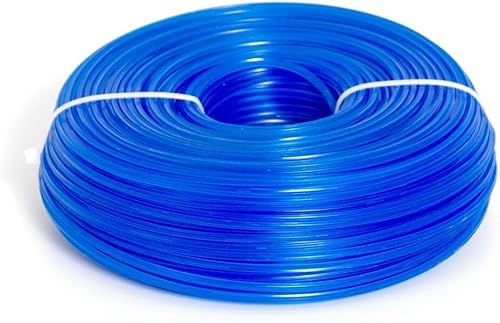pokm toolsmarket - 2.7mm / 100m Mähfaden Stark, Trimmerfaden Rasentrimmer Faden, 5-kant Stern, Freischneider Faden, starker Sternquerschnitt, Unkrautschneider, Blau von pokm toolsmarket