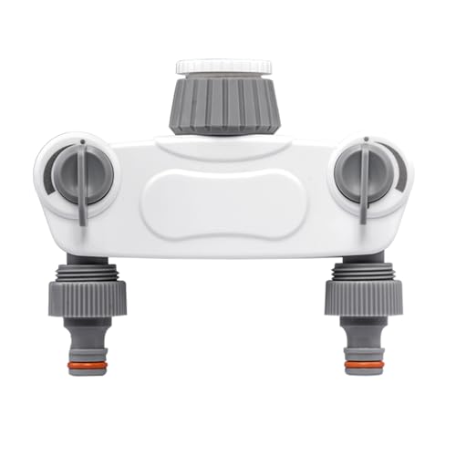 pokm toolsmarket - 2-Wege Wasserverteiler 1" - 3/4" Zoll 2fach Verteiler mit Messing Anschluss für Wasserhahn, Gartenschlauch, Schnellkupplung, Bewässerung von 2 Schläuchen, von pokm toolsmarket