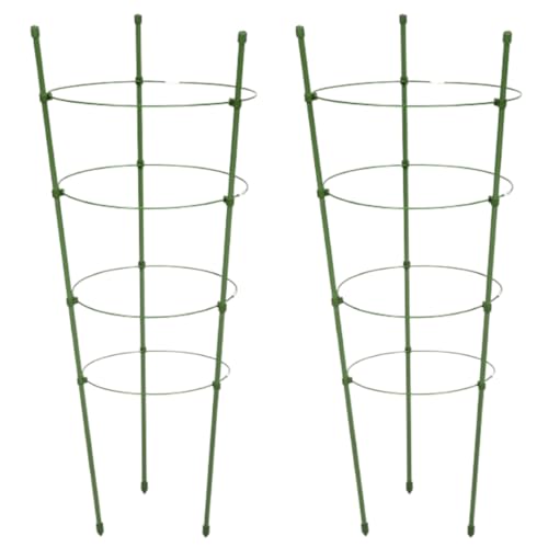 pokm toolsmarket - 2er Set 90cm Rankhilfe Gurkenturm für Pflanzen – Stützringe – Pflanzstütze für Tomaten, Gurken, Kletterpflanzen – Robuster Pflanzenkäfig von pokm toolsmarket
