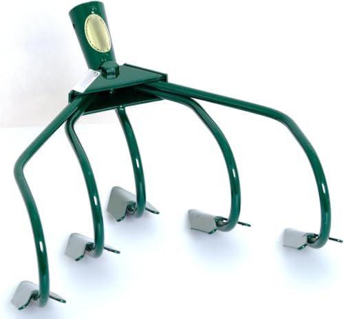pokm toolsmarket – 5-Zinken Handgrubber/Gartenhacke/Gartenkralle/Kultivator – Robuste Bodenhacke zur Bodenlockerung & Unkrautentfernung, ohne Stiel, Hergestellt in der EU von pokm toolsmarket