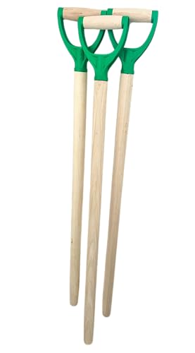 pokm toolsmarket - Besenstiel Holz mit Plastik Griff, 95 cm, Holzstiel aus Bochenholz, Gerätestiel Ø38 mm, Holzstiele für Gartengeräte, Gartenhacken - 3 STK. von pokm toolsmarket