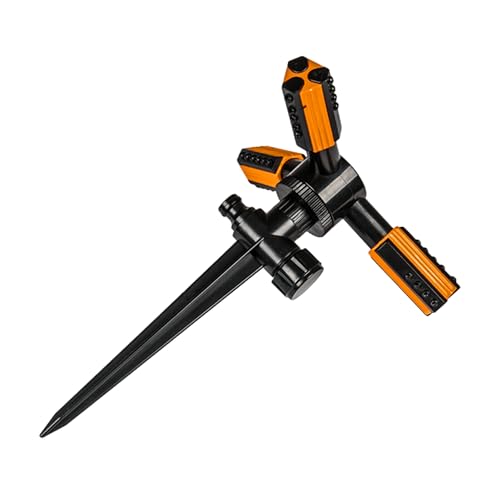 pokm toolsmarket - Rasensprenger Trio 3-Arm 95 m² Kreisregner Sprinkler für Rasenbewässerung 360° Sprühbereich, Bewässerungssystem Sprinkleranlage Sprühregner Beregner von pokm toolsmarket