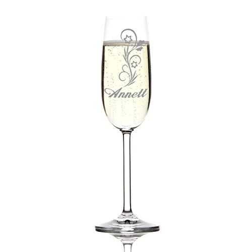 polar-effekt 1 Sektglas inkl. Gravur mit Motiv und Name schöne Geschenk-Idee für Champagner-, Prosecco- und Sekttrinker von polar-effekt