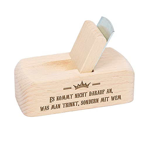 Bieröffner Hobel - Flaschenöffner aus Buchenholz 8,5 cm - Hobel - personalisiert - öffnen ohne Kraftaufwand - Jubiläumsgeschenk - Motiv Trinkspruch Bieröffner Hobel - Flaschenöffner aus Buchenholz 8,5 cm - Hobel - personalisiert - öffnen ohne Kraftaufwand - Jubiläumsgeschenk - Motiv Trinkspruch von polar-effekt
