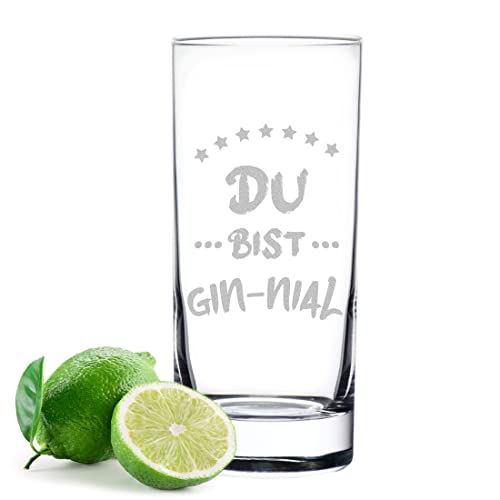 Gin Glas 485 ml mit gravierten Spruch - Longdrinkglas - mit Namen - für Gin-Liebhaber - Geschenk für Männer und Frauen - Deko für die Bar - Geburtstag, Weihnachten - Drinks, Glass, Present von polar-effekt