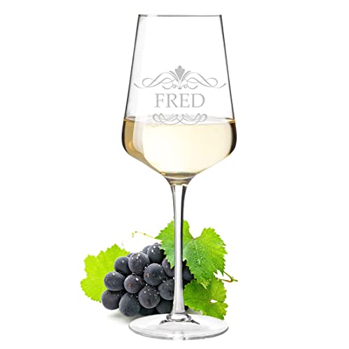 Leonardo Puccini Weinglas 560 ml mit personalisierter Wunschgravur - Motiv Ornament - Kristallglas - Weißwein, Rotwein - Geburtstag, Weihnachten, Vatertag - Genießer - wine, glass von polar-effekt