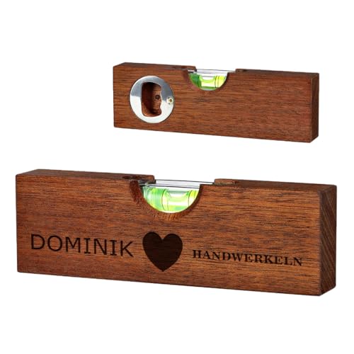 Mini Wasserwaage mit Flaschenöffner mit Gravur - Personalisiertes Geschenkideen zum Vatertag, für Männer - liebt Bier Mini Wasserwaage mit Flaschenöffner mit Gravur - Personalisiertes Geschenkideen zum Vatertag, für Männer - liebt Bier von polar-effekt