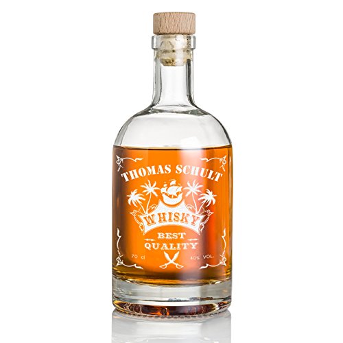 polar-effekt Whisky-Flasche mit Gravur - Geschenk-Idee zum Geburtstag, Decanter Whiskey-Karaffe mit Korken 0,7 L - Geschenkidee für Männer Personalisiert - Motiv Piratenschiff polar-effekt Whisky-Flasche mit Gravur - Geschenk-Idee zum Geburtstag, Decanter Whiskey-Karaffe mit Korken 0,7 L - Geschenkidee für Männer Personalisiert - Motiv Piratenschiff von polar-effekt
