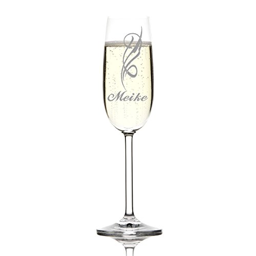 polar-effekt 1 Sektglas inkl. Gravur mit Motiv und Name schöne Geschenk-Idee für Champagner-, Prosecco- und Sekttrinker von polar-effekt