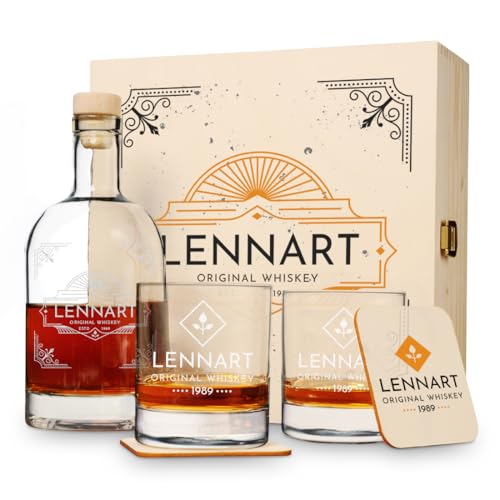 polar-effekt 6-TLG Whisky Set in Geschenk-Box mit UV-Druck - Individuelles Geburtstagsgeschenk - Beeinhaltet 2X Gläser, 2X Untersetzer & 1 Flasche - Mit Gravur polar-effekt 6-TLG Whisky Set in Geschenk-Box mit UV-Druck - Individuelles Geburtstagsgeschenk - Beeinhaltet 2X Gläser, 2X Untersetzer & 1 Flasche - Mit Gravur von polar-effekt
