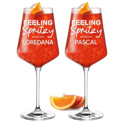 polar-effekt Aperol Spritz & Cocktail Gläser 2er-Set mit Gravur - personalisierte Geschenk-Idee - Trinkgläser für Lillet, Sarti, Aperitifs & Sangria - langlebig & robust von polar-effekt