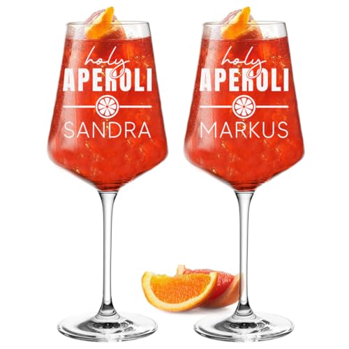 polar-effekt Aperol Spritzgläser 2er-Set 560 ml modern mit Gravur - personalisiertes Geburtstagsgeschenk - Cocktailgläser für Aperitifs - extra spülmaschinenfest polar-effekt Aperol Spritzgläser 2er-Set 560 ml modern mit Gravur - personalisiertes Geburtstagsgeschenk - Cocktailgläser für Aperitifs - extra spülmaschinenfest von polar-effekt