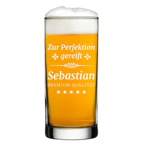 polar-effekt Bierglas 485 ml modern mit Gravur als Grschenk - Männergeschenk zum Geburtstag - Glas für Pils, Kölsch & Export - Stabiles & robustes Trinkglas von polar-effekt