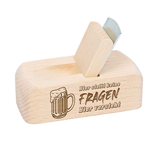 polar-effekt Flaschenöffner aus Buchenholz mit Personalisierung - Korkenzieher mit festem Griff - Für Biertrinker - Geburtstag, Weihnachten - Motiv Bier stellt Keine Frage polar-effekt Flaschenöffner aus Buchenholz mit Personalisierung - Korkenzieher mit festem Griff - Für Biertrinker - Geburtstag, Weihnachten - Motiv Bier stellt Keine Frage von polar-effekt