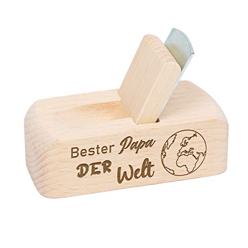 polar-effekt Flaschenöffner aus Holz - leichtes öffnen von Bierflaschen - Papa, Mann - Naturprodukt aus Buchenholz - Geschenk zum Vatertag - Motiv Bester Papa von polar-effekt