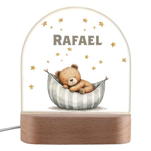 polar-effekt LED-Nachtlicht für Jungs mit personalisiertem Bär Motiv - Kinder Geschenke zum Geburtstag - 3 verschiedene Lichtstärken - mit Schalter & USB-Kabel polar-effekt LED-Nachtlicht für Jungs mit personalisiertem Bär Motiv - Kinder Geschenke zum Geburtstag - 3 verschiedene Lichtstärken - mit Schalter & USB-Kabel von polar-effekt