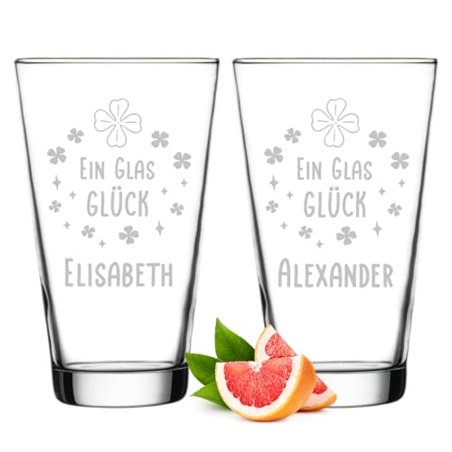 polar-effekt Leonardo Longdrinkgläser 300 ml 2er Set mit personalisierter Gravur - ideal als Geschenk - Cocktailglas für Drinks, Gin Tonic und Aperitif - BPA-Frei von polar-effekt