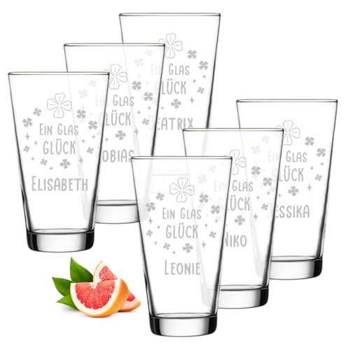 polar-effekt Leonardo Longdrinkgläser 300 ml 6er Set mit Gravur - personalisierte Gläser mit Namen - Ideal als Geschenk-Idee - für Cocktails, Longdrinks und Wasser polar-effekt Leonardo Longdrinkgläser 300 ml 6er Set mit Gravur - personalisierte Gläser mit Namen - Ideal als Geschenk-Idee - für Cocktails, Longdrinks und Wasser von polar-effekt