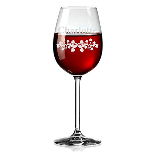 polar-effekt Leonardo Weinglas Personalisiert mit Gravur - Rotwein-Glas 460ml - Lustige Geschenkidee Geburtstagsgeschenk für Männer & Frauen - Geeignet als Rotweingläser Weißweingläser von polar-effekt