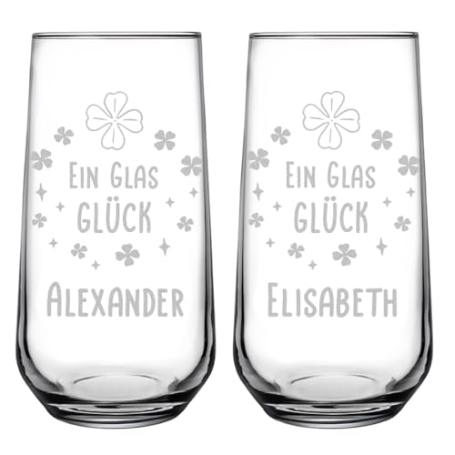 polar-effekt Longdrink Trinkgläser-Set 470 ml 2-teilig mit Gravur - personalisiertes Cocktailglas - Gläser für Longdrinks, Wasser und Mojito - nachhaltig BPA-Frei von polar-effekt
