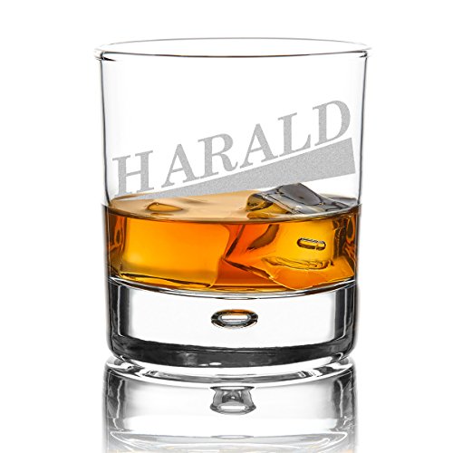 Personalisierbares Whiskeyglas mit Gravur - graviertes Whiskey Glas als Geburtstagsgeschenk für Männer, für Papa - Geschenk für Freund zum Geburtstag - Motiv Name geometrisch von polar-effekt