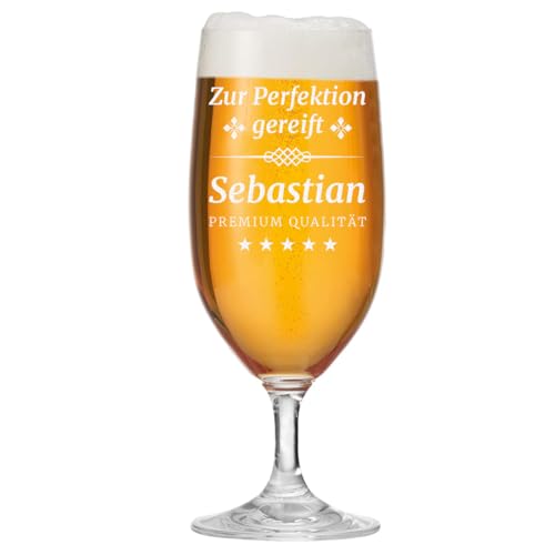 polar-effekt Pilstulpe 0,3 Liter mit Gravur - Personalisiertes Bierglas mit Namen - Männergeschenk zum Geburtstag - Glas für Pils, Kölsch & Export von polar-effekt