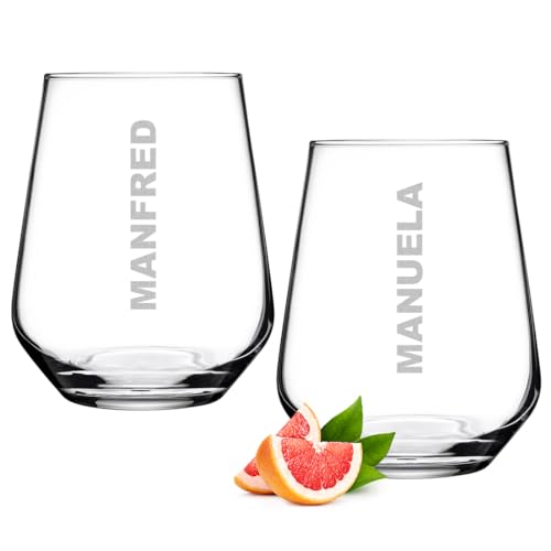 polar-effekt Wasser Trinkglas 425 ml 2er-Set mit Gravur - spülmaschinenfeste Gläser - Wasserglas für Saft, Smoothies und Cocktails - ideal als Geschenk polar-effekt Wasser Trinkglas 425 ml 2er-Set mit Gravur - spülmaschinenfeste Gläser - Wasserglas für Saft, Smoothies und Cocktails - ideal als Geschenk von polar-effekt