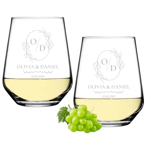 polar-effekt Weingläser 425 ml 2er-Set mit Gravur zur Hochzeit - das perfekte Paar-Geschenk - Geschenk zur Verlobung und Geburtstag - Weinkelche für Sie und Ihn polar-effekt Weingläser 425 ml 2er-Set mit Gravur zur Hochzeit - das perfekte Paar-Geschenk - Geschenk zur Verlobung und Geburtstag - Weinkelche für Sie und Ihn von polar-effekt