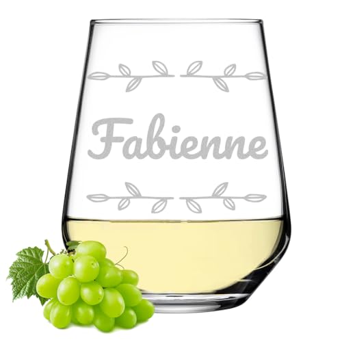 polar-effekt Weinglas 425 ml mit personalisierter Gravur - Weinkelch mit Namen - Geschenke für Frauen und Männer - bleifreies Glas - ideal für Zuhause und Partys von polar-effekt