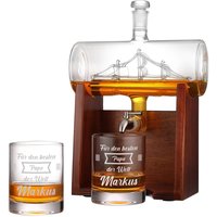 3-Tlg Whisky-Set Dekanter & Whiskygläser Mit Gravur Für Papa - Geschenk Zum Vatertag Gläser Scotch, Bourbon Und Brandy Mit Namen 3-Tlg Whisky-Set Dekanter & Whiskygläser Mit Gravur Für Papa - Geschenk Zum Vatertag Gläser Scotch, Bourbon Und Brandy Mit Namen von polareffekt