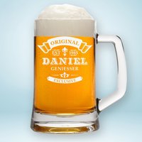 Bierkrug Bierseidel 0, 5 Liter Mit Gravur - Bierglas Für Männer Geburtstagsgeschenk Pils Bier Vatertag Jubiläum Geschenk Present von polareffekt
