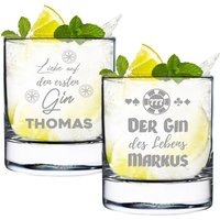 Gin Glas 2Er-Set Mit Personalisierter Wunschgravur - Tonic Water Geschenk Geburtstag Cocktailgläser- Perfekt Für Drinks Set 1 Gin Glas 2Er-Set Mit Personalisierter Wunschgravur - Tonic Water Geschenk Geburtstag Cocktailgläser- Perfekt Für Drinks Set 1 von polareffekt