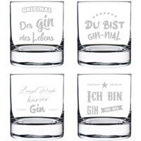 Ginglas 4Er-Set Mit Spruch Set 1 Ginglas 4Er-Set Mit Spruch Set 1 von polareffekt