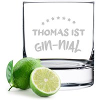 Ginglas Wunschgraviert Mit Spruch Du Bist Gin-Nial von polareffekt