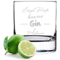 Ginglas Wunschgraviert Mit Spruch Lange Rede Kurzer Gin von polareffekt