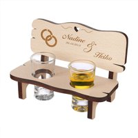 Schnapsbank Mit 2 Schnapsgläser - Personalisierte Geschenkidee Geschenk Aus Holz Wunschtext Motiv Ringe von polareffekt