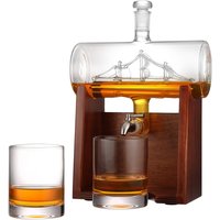 Whisky-Dekanter 1000 Ml Set Mit 2 Whiskygläser - Geschenk Zum Geburtstag Perfekt Für Männer Whiskey, Scotch Und Bourbon von polareffekt