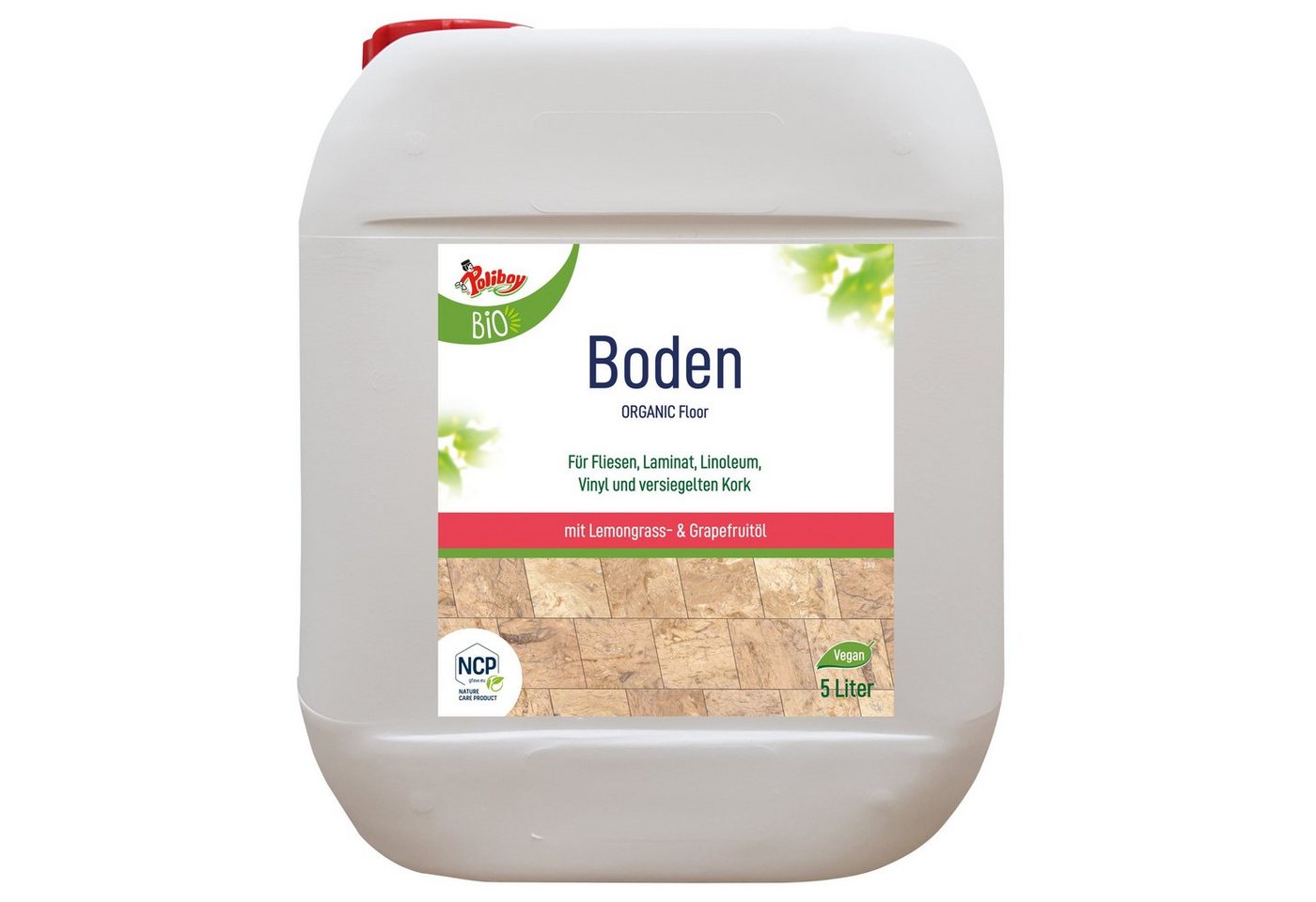 poliboy Bio Reiniger - 5 Liter Fussbodenreiniger (zur Reinigung aller Fliesen- und Laminatböden - Made in Germany) von poliboy