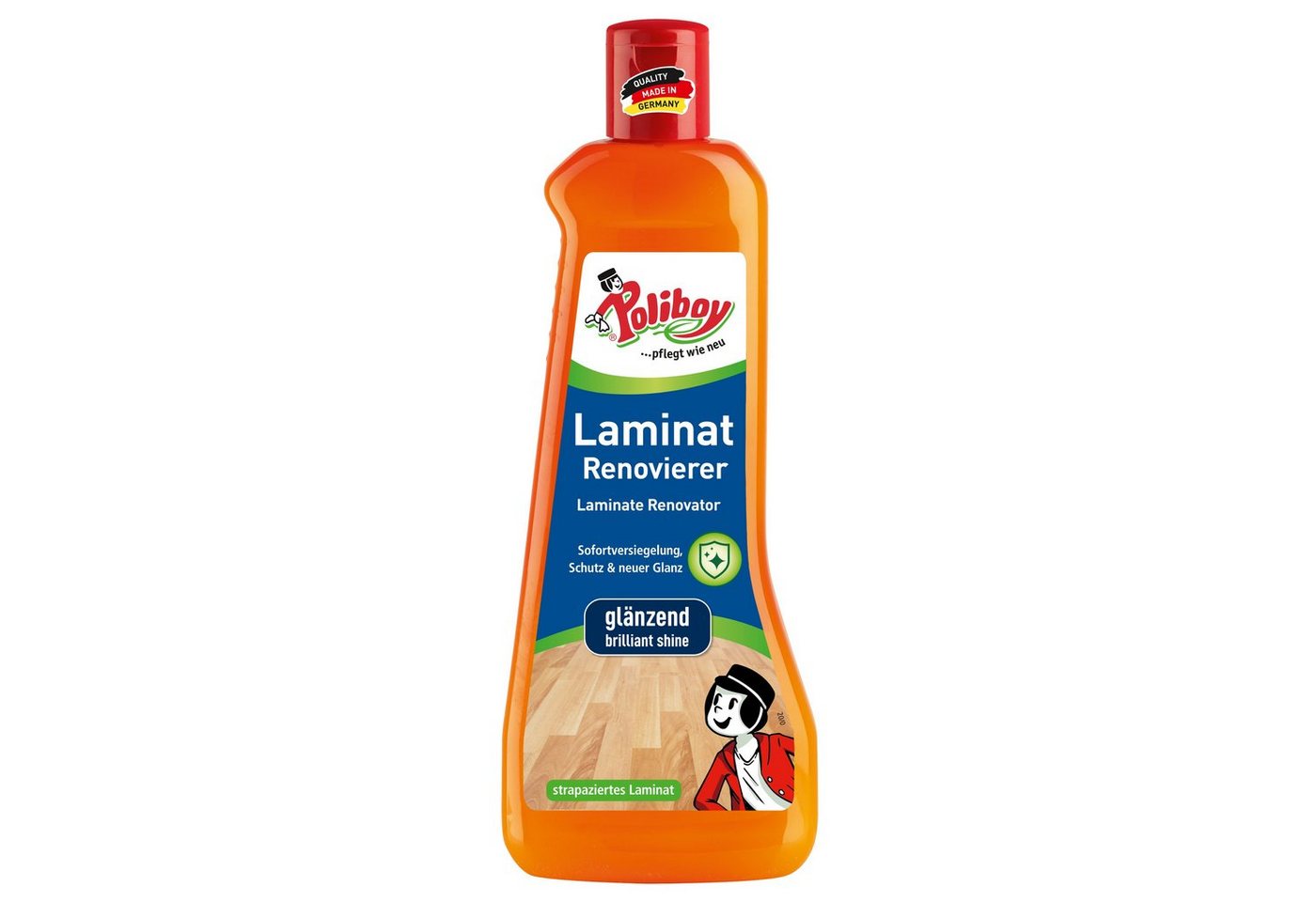 poliboy Laminat Renovierer - Sofort Versiegelung - 500ml - Laminatreiniger (lang anhaltenden Glanz und Schutz für Laminatböden - Made in Germany) von poliboy