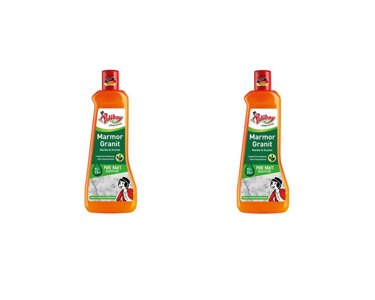 poliboy Marmor Granit Pflege - 1 Liter Steinbodenreiniger (Pflege und Schutz für Natur- und Kunststeinflächen - Made in Germany) von poliboy