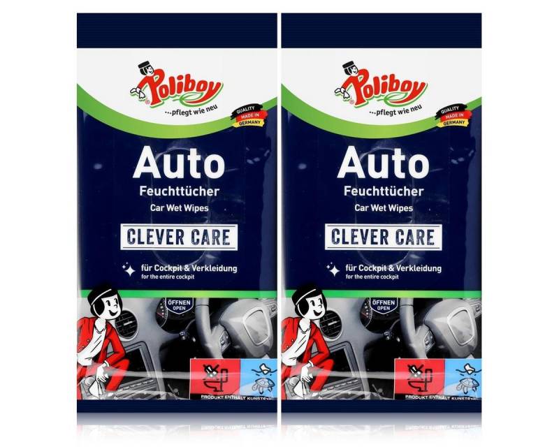 poliboy Poliboy Auto Feuchttücher 20 Tücher - Für Cockpit & Verkleidung (2er P Reinigungstücher poliboy Poliboy Auto Feuchttücher 20 Tücher - Für Cockpit & Verkleidung (2er P Reinigungstücher von poliboy