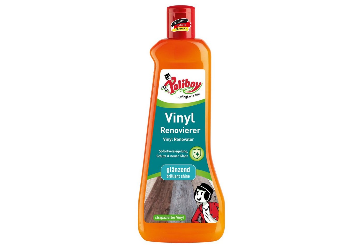 poliboy Vinyl Renovierer - 500ml - Vinyl- und Designbodenreiniger (restauriert Vinyl, Vinylböden oder Küchenböden - Made in Germany) von poliboy