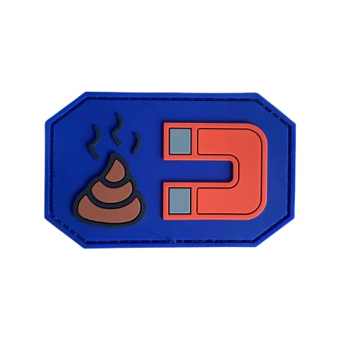 polizeimemesshop Scheiße Magnet 3D PVC Patch mit Klett - Magnet von POLIZEIMEMESSHOP