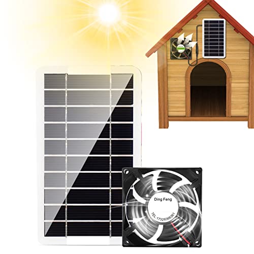 30W Solarpanel Lüfter, 30W wetterfester Solarventilator für Haustiere, Solarpanel Ventilator Abluftventilator für Dachboden, Gewächshaus, Wohnmobil oder Außenbereich von pologmase