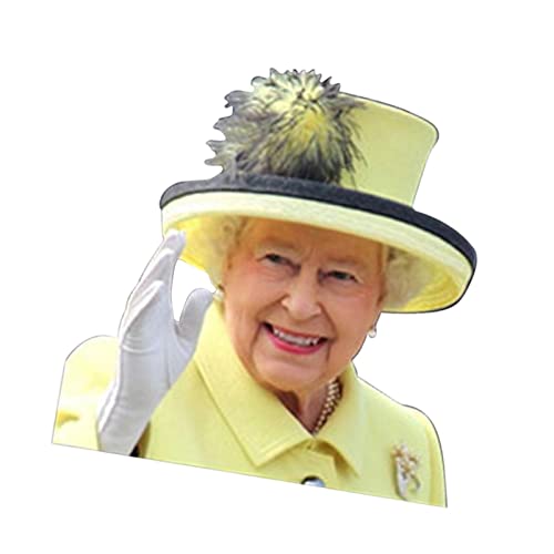 Autofenster Aufkleber 3D Glas Auto-Fensteraufkleber Wasserdicht Personalisierte Queen Elizabeth Lustige Autofensteraufkleber 3D-Effekt Wandaufkleber Promi-Aufkleber Personalisierte Autoaufkleber von pologmase